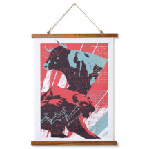 Minimale aandelenmarkt stier beer grafiek