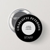 Minimale aanduiding bedrijfspersoneel Logo Aangepa Ronde Button 5,7 Cm (Voorkant /achterkant)