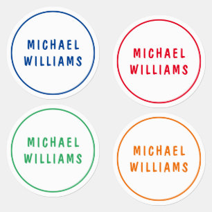 Minimale aangepaste, aangepaste naam van jochie in labels