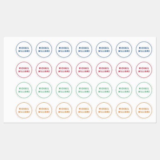 Minimale aangepaste, aangepaste naam van jochie in labels (Vel)