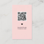 Minimale aangepaste bedankkaart met QR-code Informatiekaartje (Achterkant)