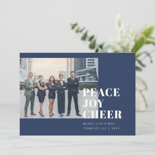 Minimale aangepaste bedrijfsonderneming Corporate Feestdagenkaart (Staand voorkant)
