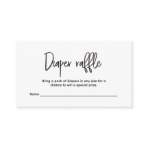 Minimale aangepaste eenvoudige luierloterijticket 