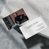 Minimale aangepaste Elegant Monogram Crest Custom  Visitekaartje