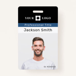 Minimale aangepaste foto- en naamplaatje voor werk badge