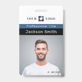 Minimale aangepaste foto- en naamplaatje voor werk badge