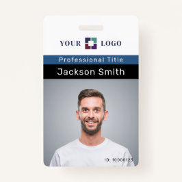 Minimale aangepaste foto- en naamplaatje voor werk badge