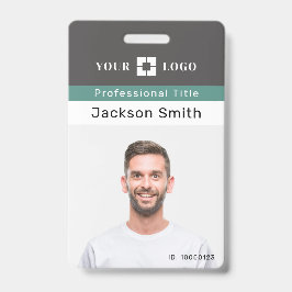 Minimale aangepaste foto- en naamplaatje voor werk badge