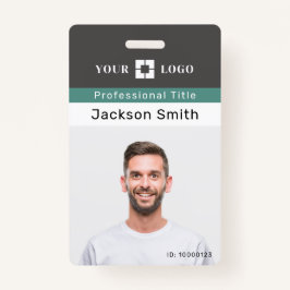 Minimale aangepaste foto- en naamplaatje voor werk badge