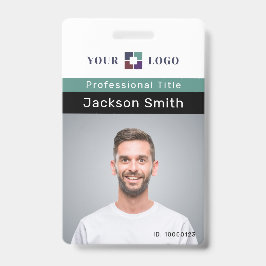 Minimale aangepaste foto- en naamplaatje voor werk badge