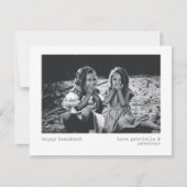 Minimale aangepaste foto van Hanukkah Retro Feestdagenkaart (Voorkant)