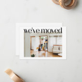 Minimale aangepaste foto We hebben een nieuw thuis Notitiekaartje (Voorkant / Achterkant in situ)