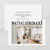 Minimale aangepaste foto We hebben een nieuw thuis Notitiekaartje (Voorkant / Achterkant)