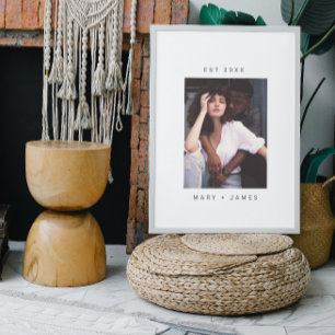 Minimale aangepaste fototekst poster