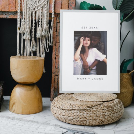 Minimale aangepaste fototekst poster