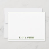 Minimale aangepaste grafische monogram notitiekaartje (Voorkant)