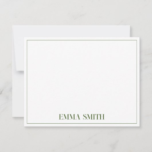 Minimale aangepaste grafische monogram notitiekaartje (Voorkant)