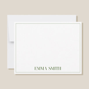 Minimale aangepaste grafische monogram notitiekaartje