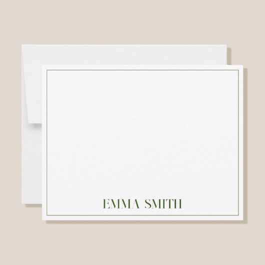 Minimale aangepaste grafische monogram notitiekaartje