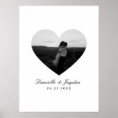 Minimale aangepaste hartfoto koppels poster (Voorkant)