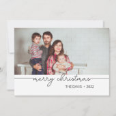 Minimale aangepaste kerstkaarten voor script aankondiging (Voorkant)