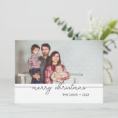 Minimale aangepaste kerstkaarten voor script aankondiging (Staand voorkant)