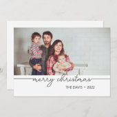 Minimale aangepaste kerstkaarten voor script aankondiging (Voorkant / Achterkant)