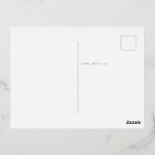 Minimale aangepaste kerstluxe voor fotografie folie feestdagen briefkaart (Achterkant)