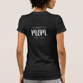 Minimale aangepaste kindnaam Nieuwe moeder gevesti T-shirt (Achterkant)