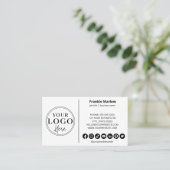 Minimale aangepaste Logo - Moderne sociale mediapi Visitekaartje (Staand voorkant)