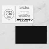 Minimale aangepaste Logo - Moderne sociale mediapi Visitekaartje (Voorkant / Achterkant)