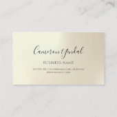 Minimale aangepaste logo roze en witte elegant visitekaartje (Achterkant)