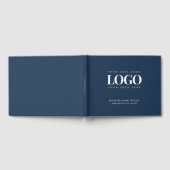 Minimale aangepaste Logo voor Navy Blue Business C Gastenboek (Volledig)