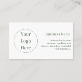 Minimale aangepaste moderne pagina groen wit visitekaartje