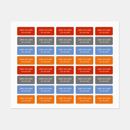 Minimale aangepaste, moderne, persoonlijke kleding labels (Vel)