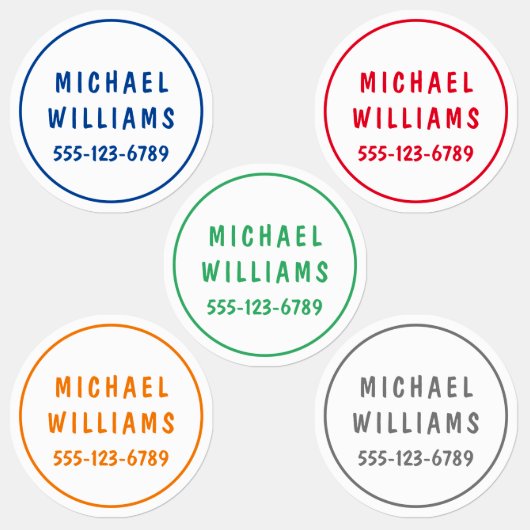 Minimale aangepaste moderne persoonlijke padnaam i labels (Groep)