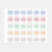 Minimale aangepaste moderne persoonlijke padnaam i labels (Vel)