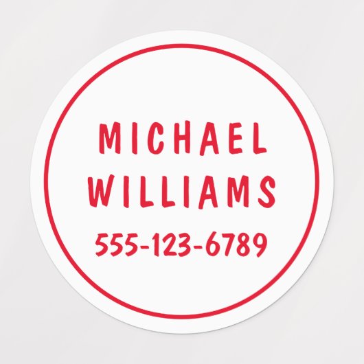 Minimale aangepaste moderne persoonlijke padnaam i labels (Design 2)