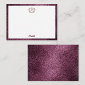 Minimale Aangepaste Monogram Naam Royal Crest Embl Notitiekaartje (Voorkant / Achterkant)