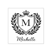 Minimale Aangepaste Monogram Naam Royal Crest Embl Rubberstempel (Afrduk)