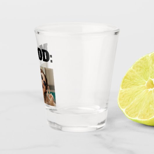 Minimale aangepaste MOOD Funny Add Photo Shot Glas (Rechts)