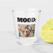 Minimale aangepaste MOOD Funny Add Photo Shot Glas (Voorkant)