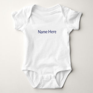 Minimale aangepaste naam: blauw wit romper