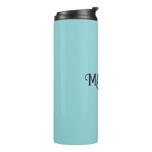 Minimale aangepaste naam en kleur thermosbeker (Gedraaid links)