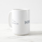 Minimale aangepaste naam en minimalistisch monogra koffiemok (Voorkant links)