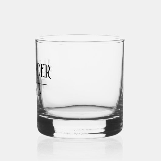 Minimale aangepaste naam jaar bruiloft gegraveerd whisky glas (Links)