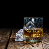 Minimale aangepaste naam jaar bruiloft gegraveerd whisky glas
