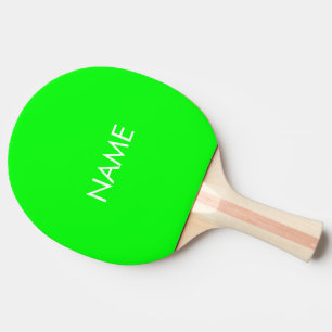 Minimale aangepaste naam: neon groen wit tafeltennisbatje