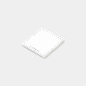 Minimale aangepaste naam Professional Modern White Post-it® Notes (Schuin)