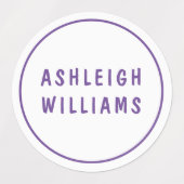 Minimale aangepaste persoonlijke meisjesnaam inste labels (Design 2)